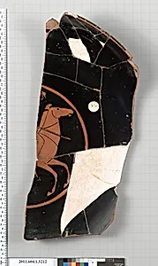 Terracotta fragment of a kylix (drinking cup)
