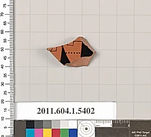 Terracotta fragment of a kylix (drinking cup) by Hermaios Painter