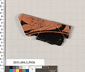 Terracotta fragment of a kylix (drinking cup)