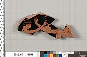 Terracotta fragment of a kylix (drinking cup)