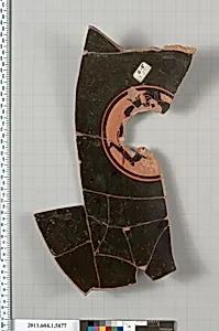 Terracotta fragment of a kylix (drinking cup)