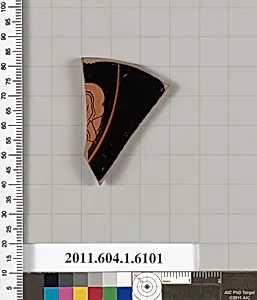 Terracotta fragment of a kylix (drinking cup) by Apollodoros