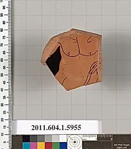 Terracotta fragment of a kylix (drinking cup)