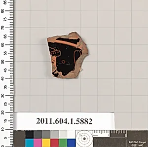 Terracotta fragment of a kylix (drinking cup)