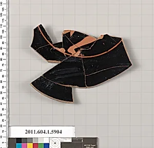 Terracotta fragment of a kylix (drinking cup)