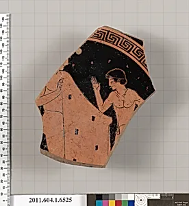 Terracotta fragment of a kylix (drinking cup)