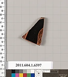 Terracotta fragment of a kylix (drinking cup)