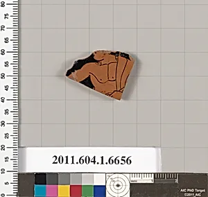 Terracotta fragment of a kylix (drinking cup)