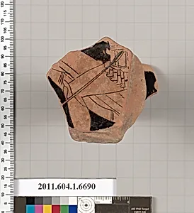 Terracotta fragment of a kylix (drinking cup)