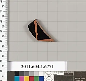 Terracotta fragment of a kylix (drinking cup)