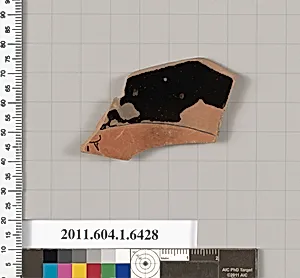 Terracotta fragment of a kylix (drinking cup)