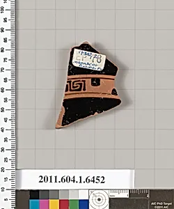 Terracotta fragment of a kylix (drinking cup) by Antiphon Painter