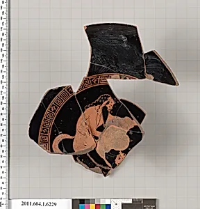 Terracotta fragment of a kylix (drinking cup)
