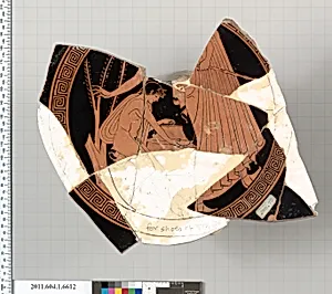 Terracotta fragment of a kylix (drinking cup)