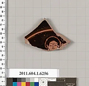 Terracotta fragment of a kylix (drinking cup)