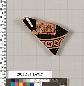 Terracotta fragment of a kylix (drinking cup)