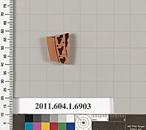 Terracotta fragment of a kylix (drinking cup)
