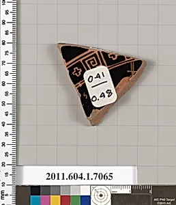 Terracotta fragment of a kylix (drinking cup)