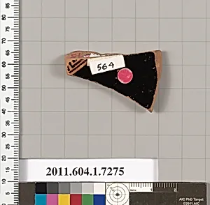 Terracotta fragment of a kylix (drinking cup) by Makron