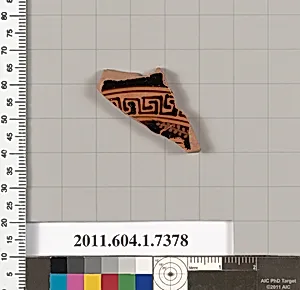 Terracotta fragment of a kylix (drinking cup) by Makron