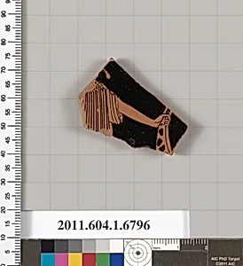 Terracotta fragment of a kylix (drinking cup) by Brygos Painter