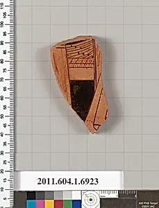 Terracotta fragment of a kylix (drinking cup)