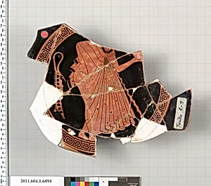 Terracotta fragment of a kylix (drinking cup)