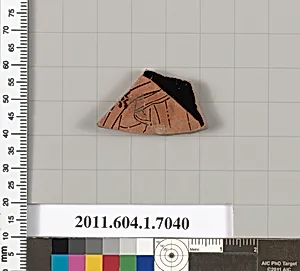 Terracotta fragment of a kylix (drinking cup)