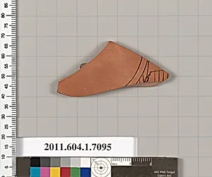 Terracotta fragment of a kylix (drinking cup) by Douris