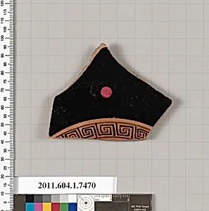 Terracotta fragment of a kylix (drinking cup)