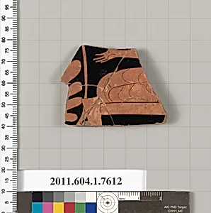 Terracotta fragment of a kylix (drinking cup)