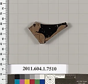 Terracotta fragment of a kylix (drinking cup)