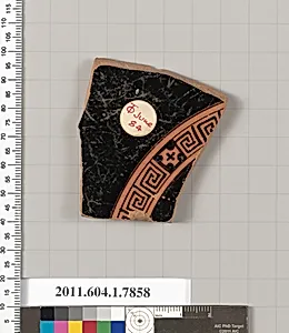 Terracotta fragment of a kylix (drinking cup)