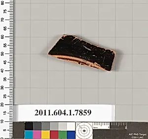 Terracotta fragment of a kylix (drinking cup)