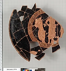 Terracotta fragment of a kylix (drinking cup) by Unknown Artist