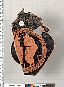 Terracotta fragment of a kylix (drinking cup)