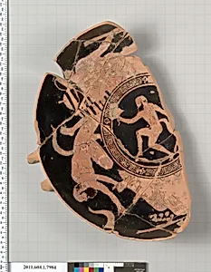 Terracotta fragment of a kylix (drinking cup)