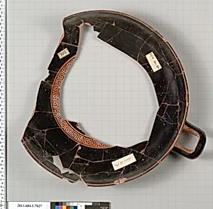 Terracotta fragment of a kylix (drinking cup)