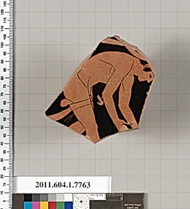 Terracotta fragment of a kylix (drinking cup)