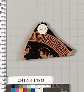 Terracotta fragment of a kylix (drinking cup)