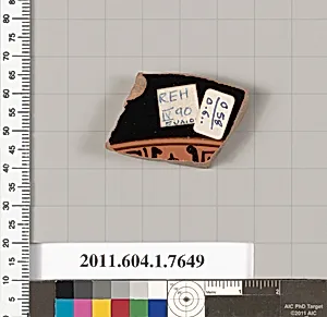 Terracotta fragment of a kylix (drinking cup)