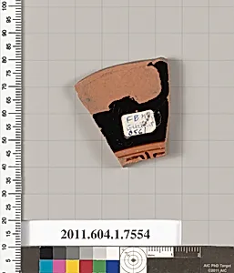 Terracotta fragment of a kylix (drinking cup)