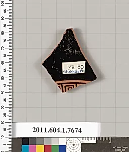 Terracotta fragment of a kylix (drinking cup)