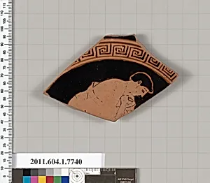Terracotta fragment of a kylix (drinking cup)