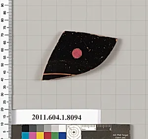 Terracotta fragment of a kylix (drinking cup)