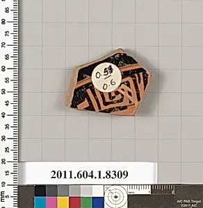 Terracotta fragment of a kylix (drinking cup)