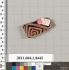 Terracotta fragment of a kylix (drinking cup)