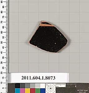 Terracotta fragment of a kylix (drinking cup)
