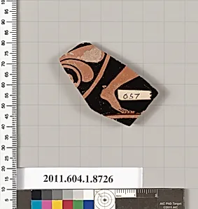 Terracotta fragment of a kylix (drinking cup)