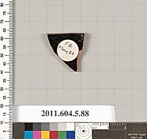 Terracotta fragment of a kylix (drinking cup)